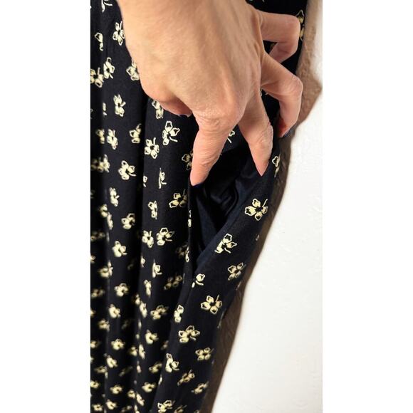 Vintage April Cornell Trading Women's Button Front Maxi Dress Rayon Made India L - Picture 6 of 12